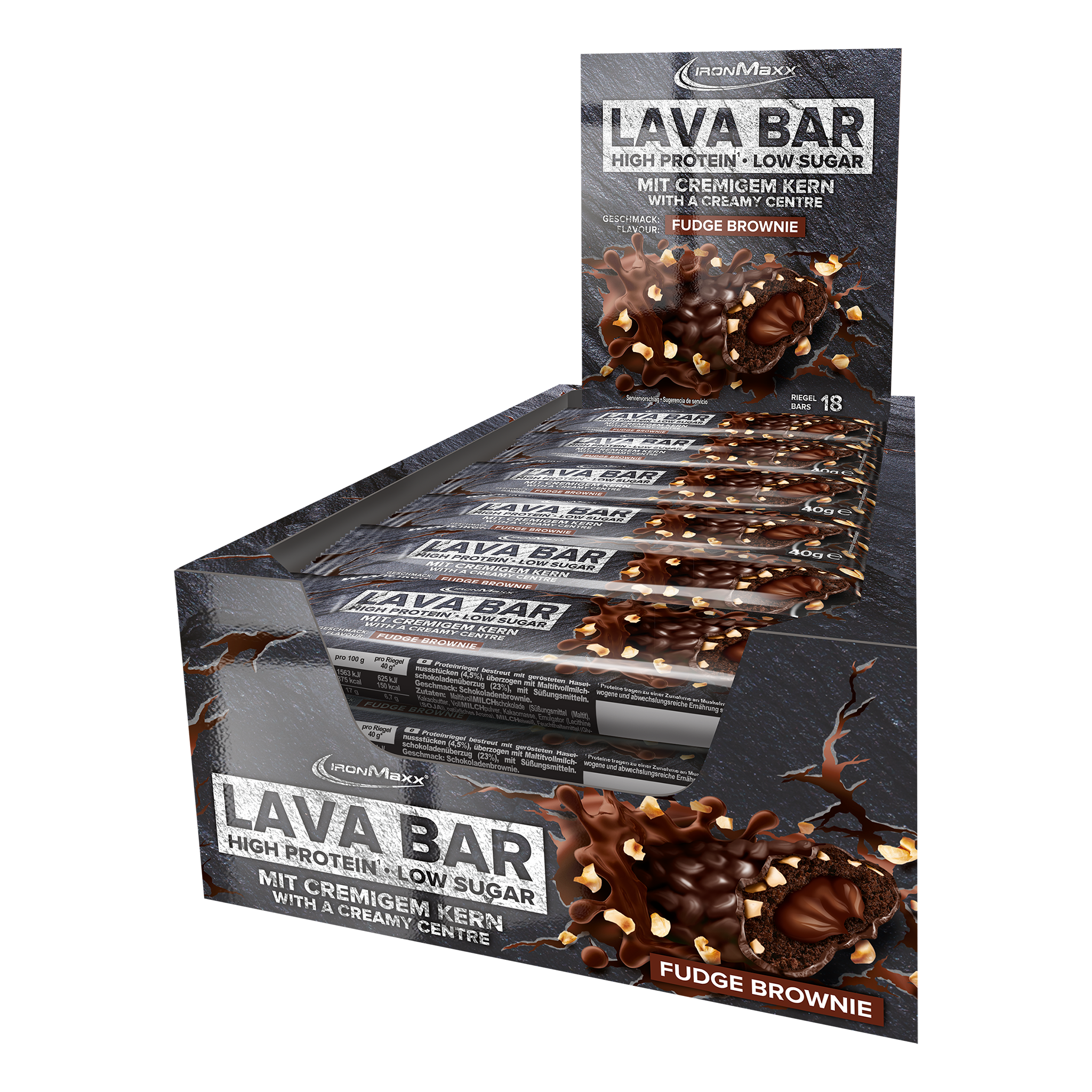 Lava Bar Protein Riegel (18x40g) - Fudge Brownie