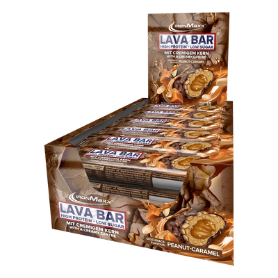 Lava Bar Protein Bar (18x40g Tray) - Peanut Caramel