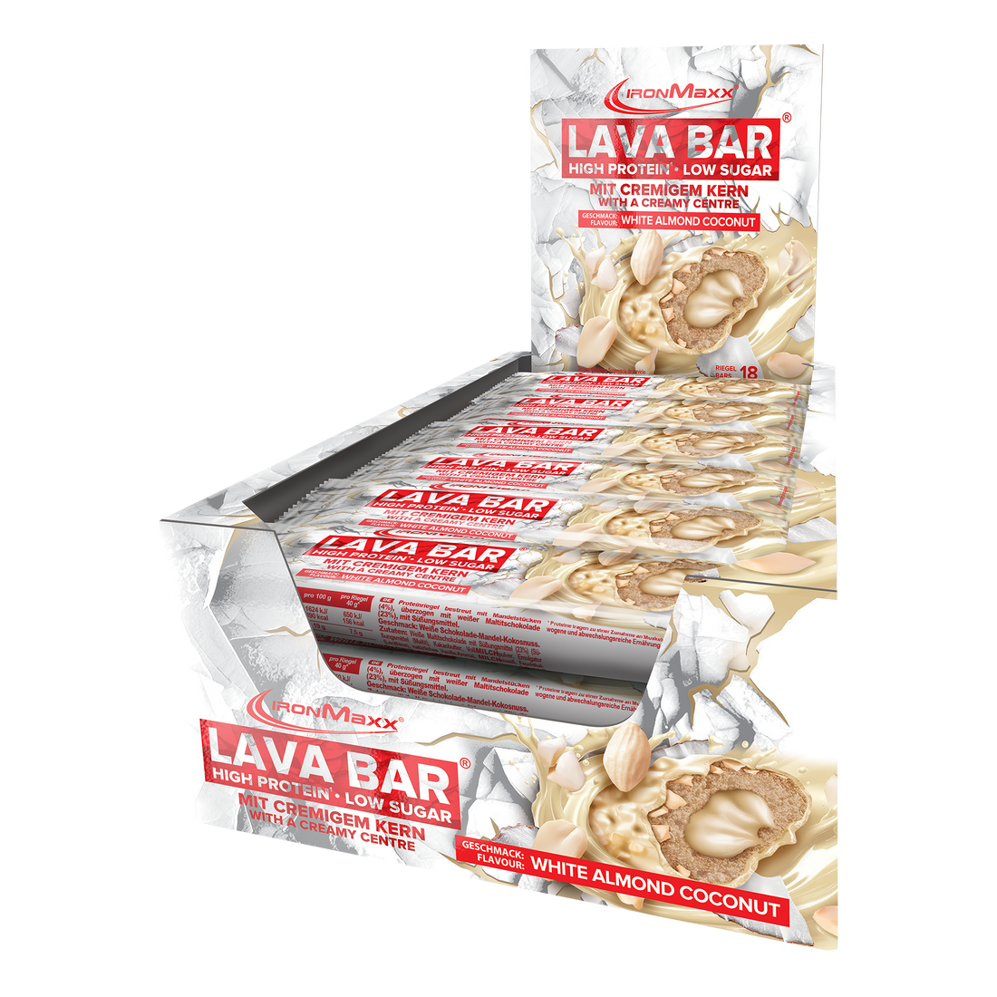 Lava Bar Protein Bar - (18x40g) White Almond Coconut