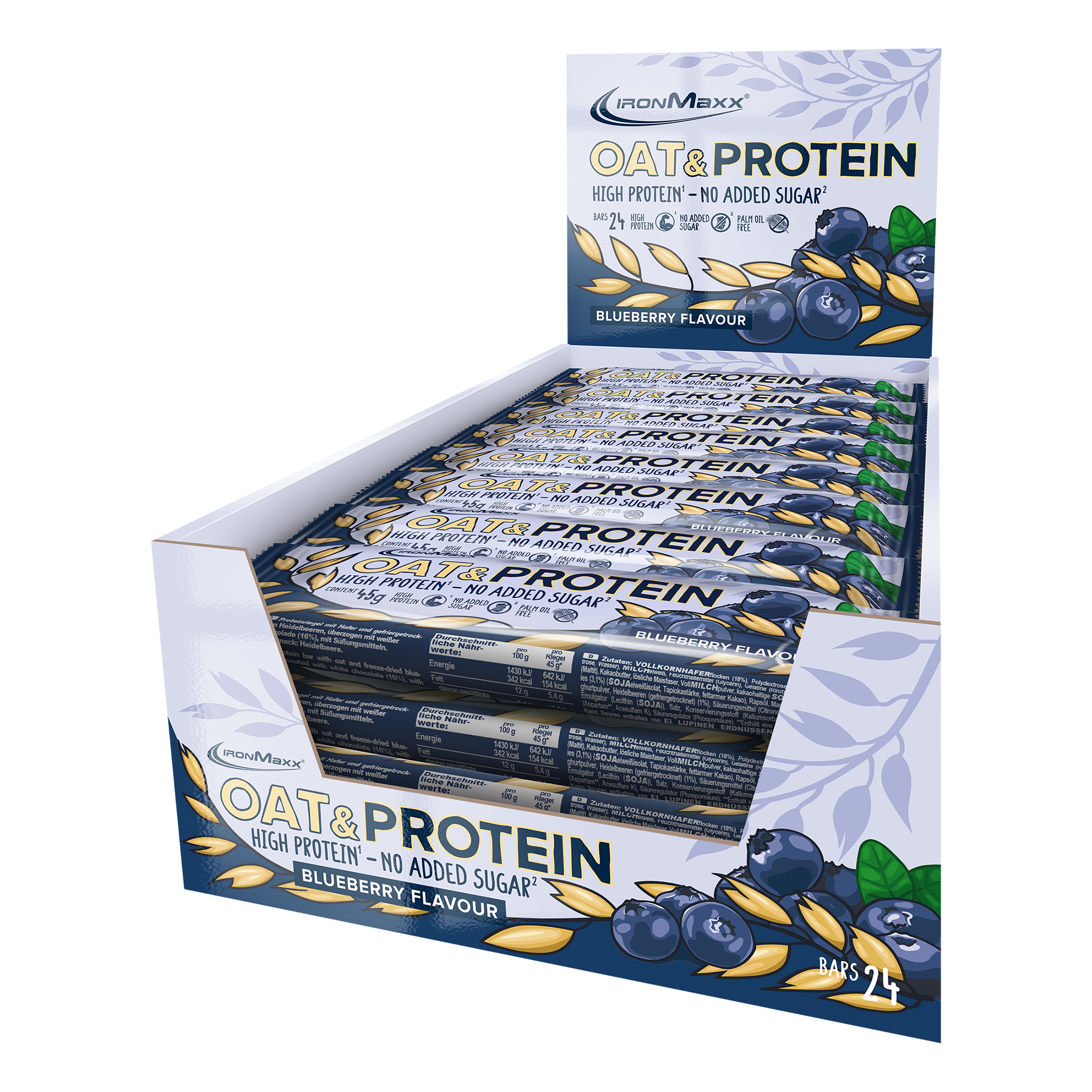 Oat &amp; Protein (24x45g) - Blueberry