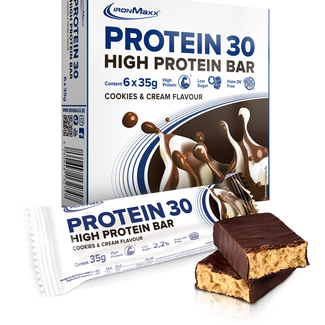 Protein 30 Protein Riegel Multipack (6x35g) - Cookies &amp; Cream
