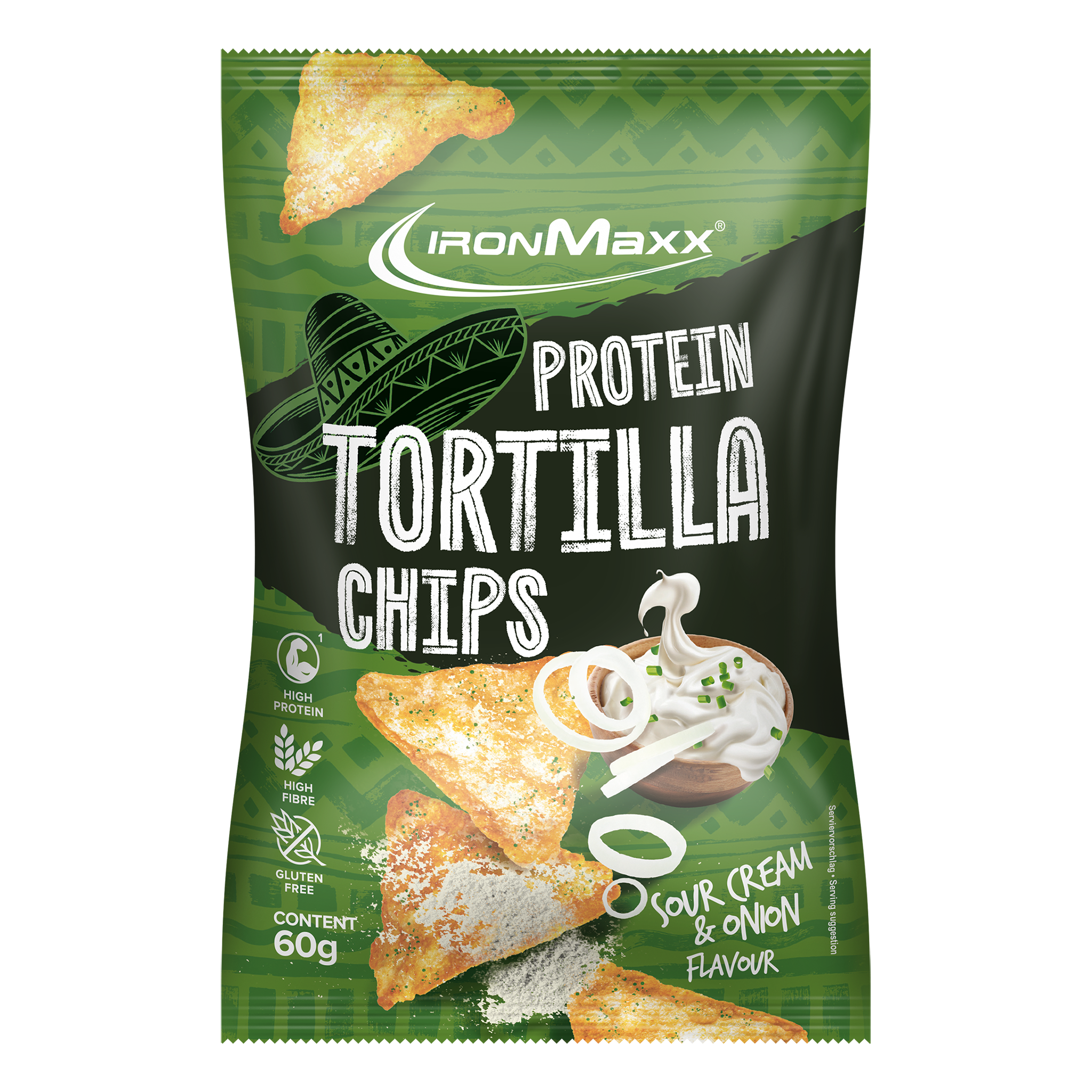 Protein Tortilla Chips 2.0 - 60g Tüte - Sour Cream &amp; Onion