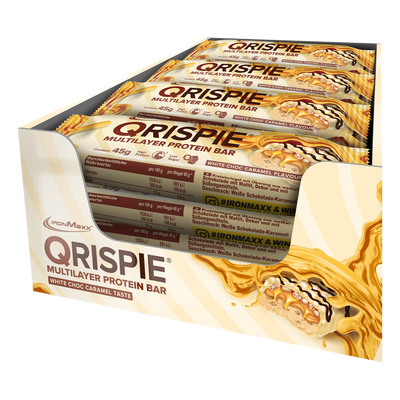 Qrispie <tc>Protein</tc> Barre (16 x 45 g) - Chocolat blanc caramel