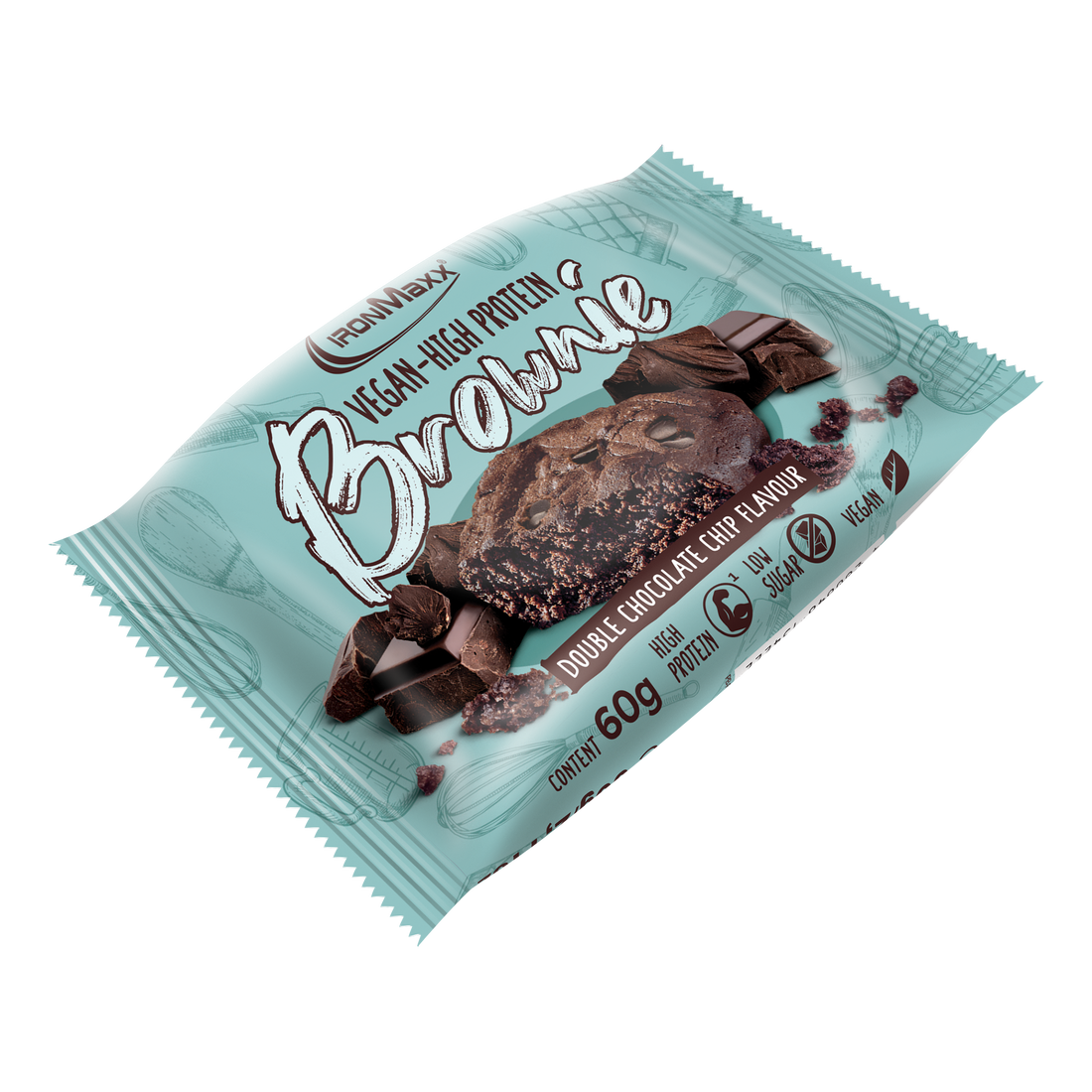 Vegan Protein Brownie (60g) - Double Chocolate Chip