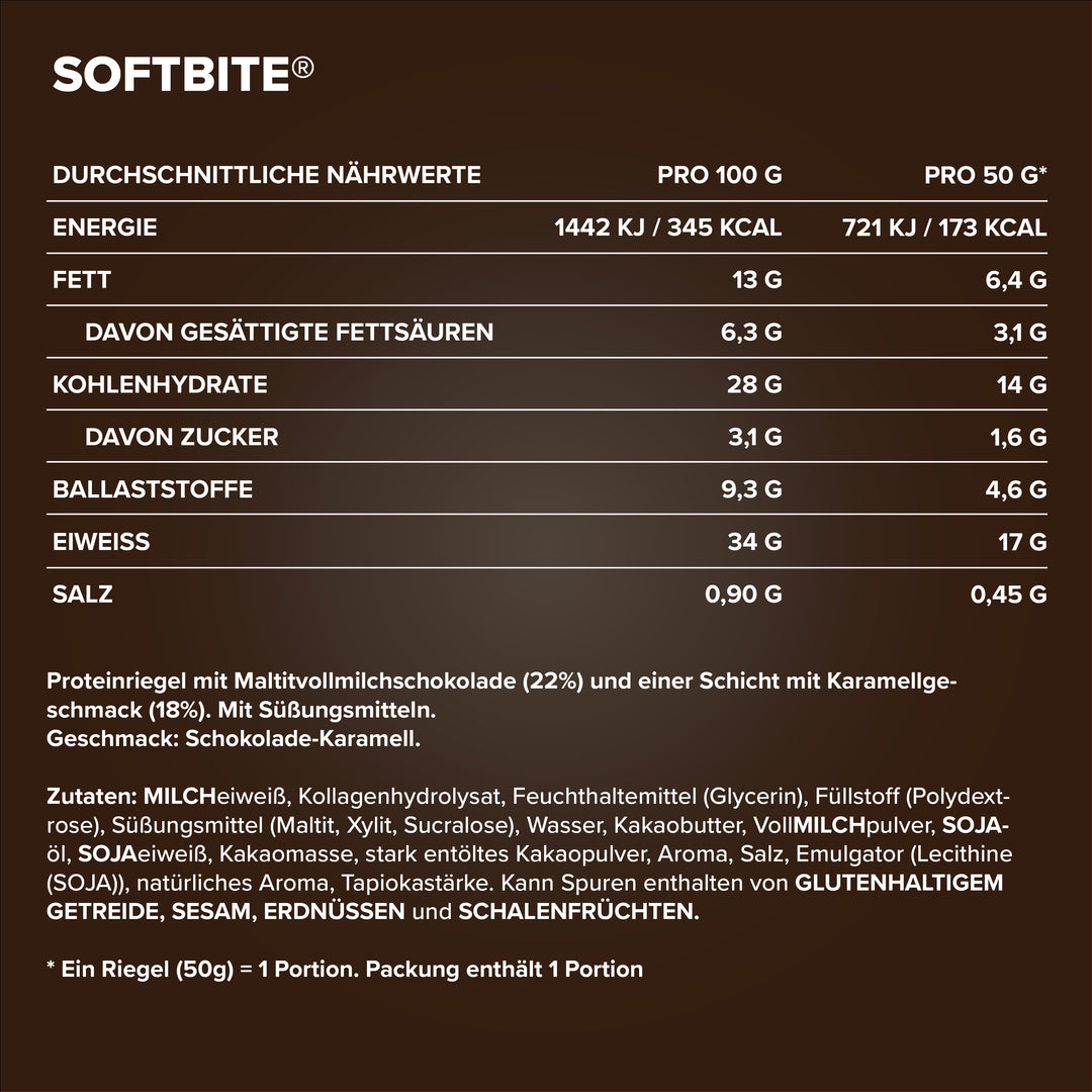 Softbite (50g) - Caramel Chocolate