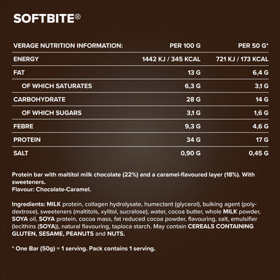 Softbite (50g) - Caramel Chocolate