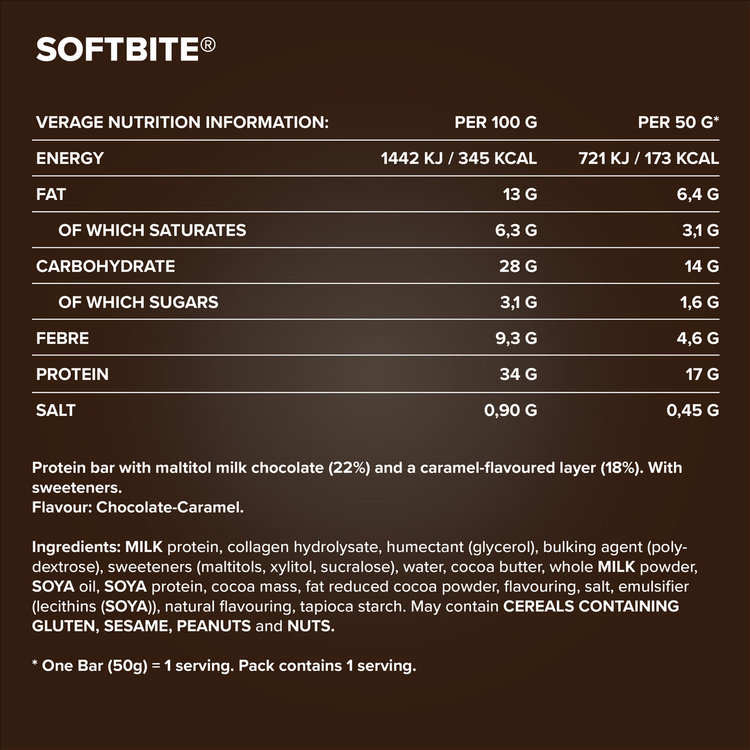 Softbite (12x50g) - Caramel Chocolate