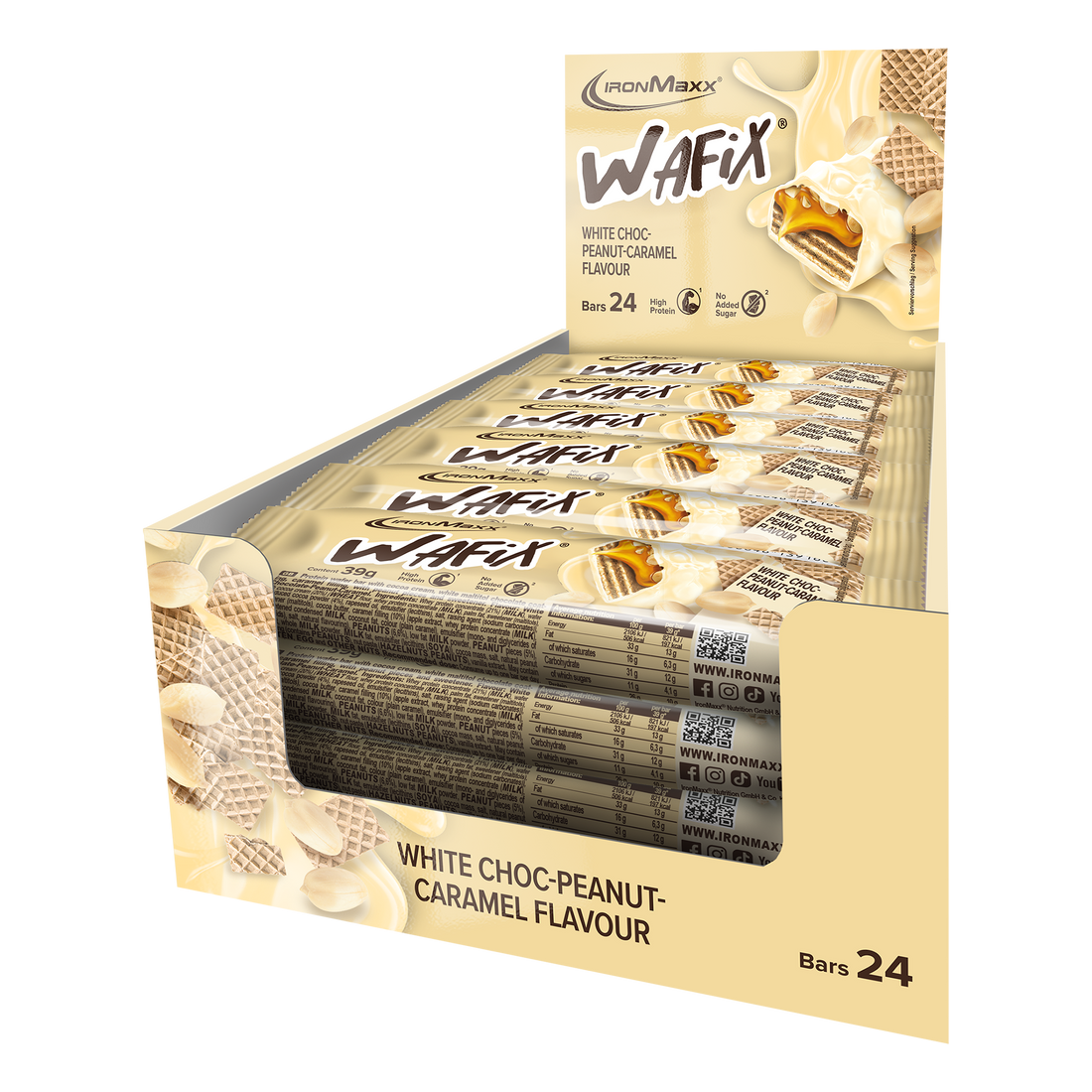 Wafix  - 24x39g Tray - White Peanut-Caramel