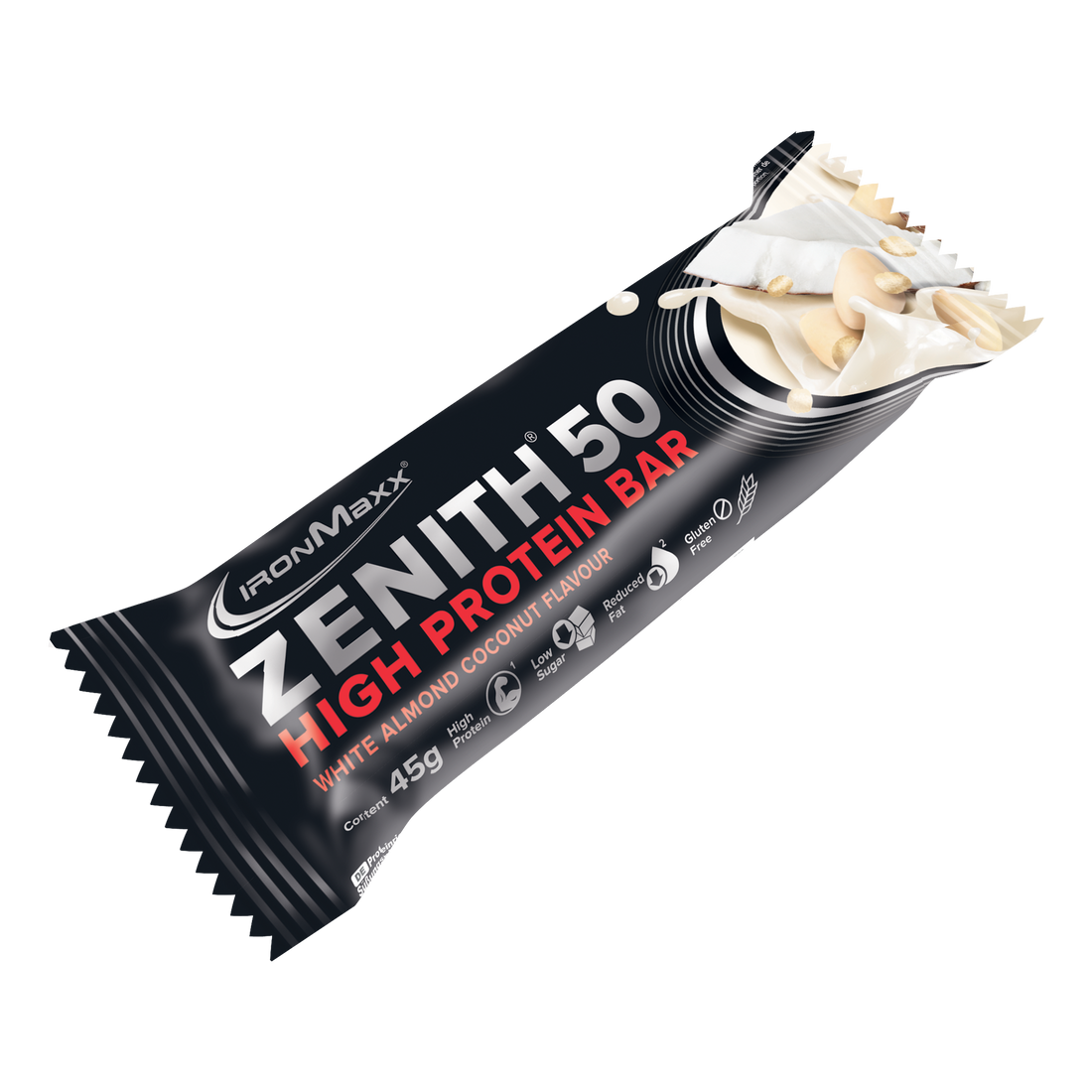 ZENITH® 50 Protein Bar (45g) - White Almond Coconut Crisp