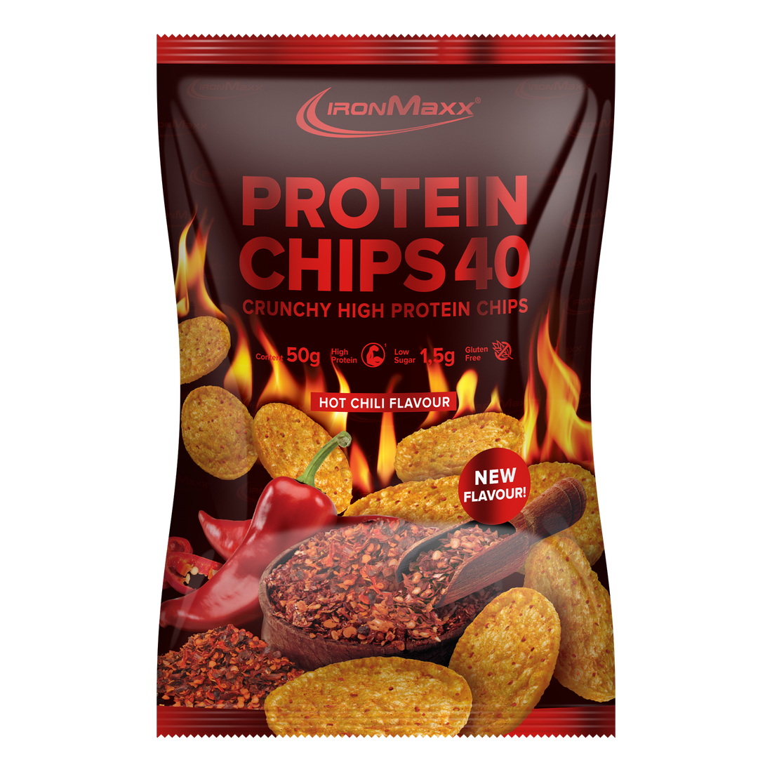 Protein Chips 40 (50g Beutel) - Hot Chili