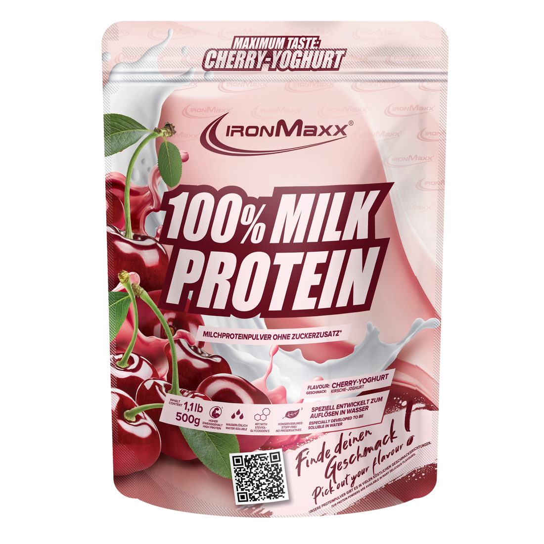 100% Milk-Protein 500g Beutel Cherry-Yoghurt