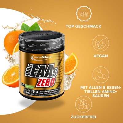 100% EAAs Zero (500g Dose) - Sunny Orange