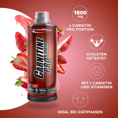 Carnitine Pro Liquid (1000ml) - Erdbeere