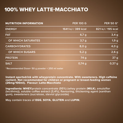 100% Whey Protein (500g) - Latte Macchiato