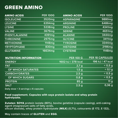 Green Amino - 550 capsules