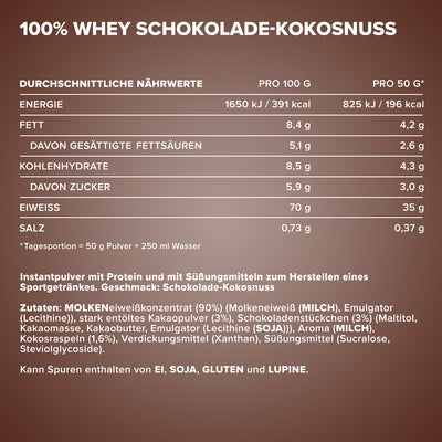 100% Whey Protein (2350g) - Schokolade Kokos