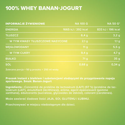 100% <tc>Whey Protein</tc> (900g) - <tc>Banana</tc> Jogurt