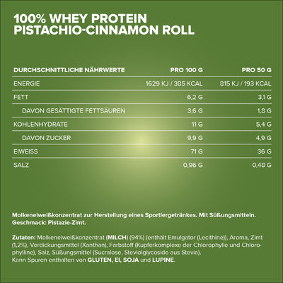 100% Whey Protein (500g) - Pistachio Cinnamon Roll