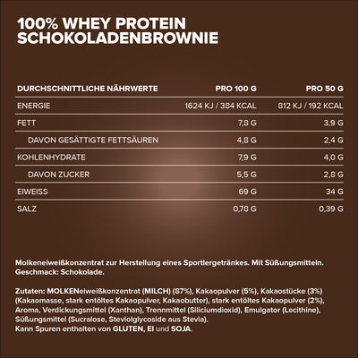 100% Whey Protein (500g) - Chocolate Brownie Fudge