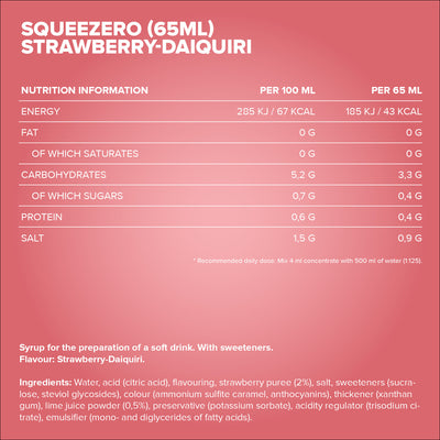 SqueeZero (65ml) - Aardbeien Daiquiri