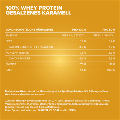 100% Whey Protein (500g) - Salted Caramel