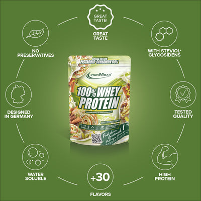 100% Whey Protein (500g) - Pistachio Cinnamon Roll