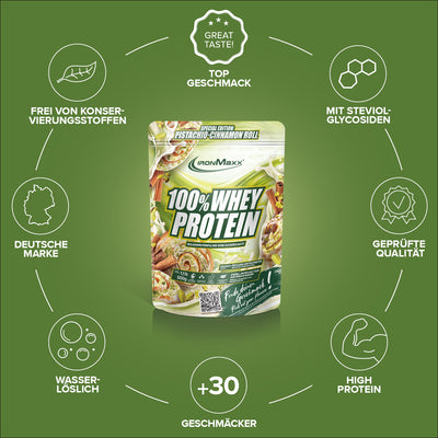 100% Whey Protein (500g) - Pistachio Cinnamon Roll