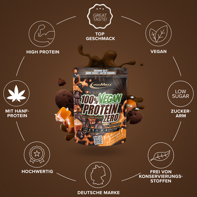 100% Vegan Protein Zero (500g) - Dark Cookie Salted Caramel
