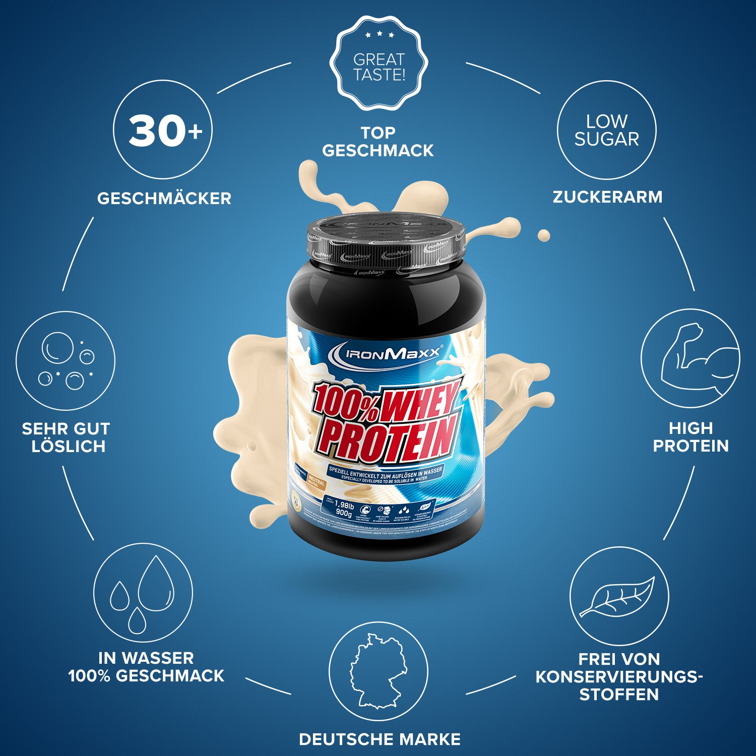IronMaxx 100% Whey Protein – Gusto Dubai Chocolate Style – 500g – Proteine Del Siero Di Latte A Basso Zucchero – Per Muscoli