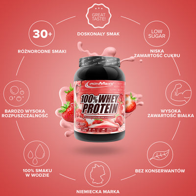 100% <tc>Whey Protein</tc> (900g) - Truskawka