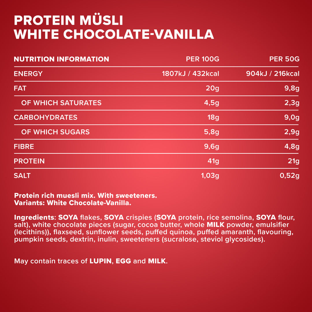 Protein Muesli (550g) - White Chocolate Vanilla