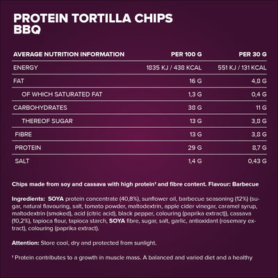 Eiwitrijke tortillachips 2.0 (60 g) - Barbecue