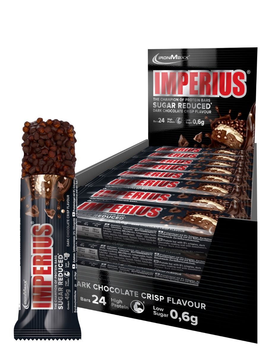Imperius® Sugar Reduced Tray - Dark Chocolate Crisp - 24x45 G (1080G)