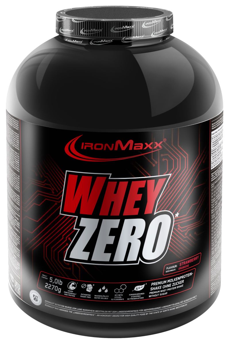 Whey ZERO (2270 g Dose) - Erdbeere (MHD: 31.03.2025)