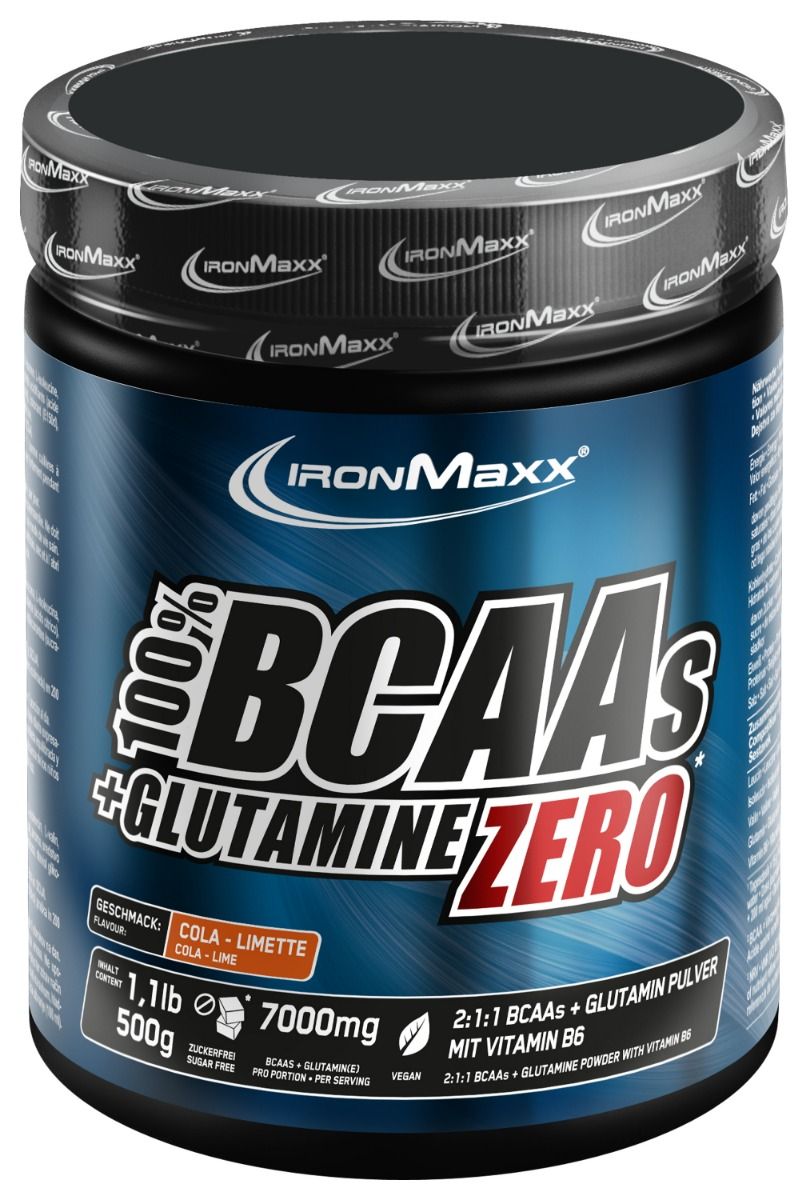 100% BCAAs + Glutamine Zero - Cola-Limette (500g)