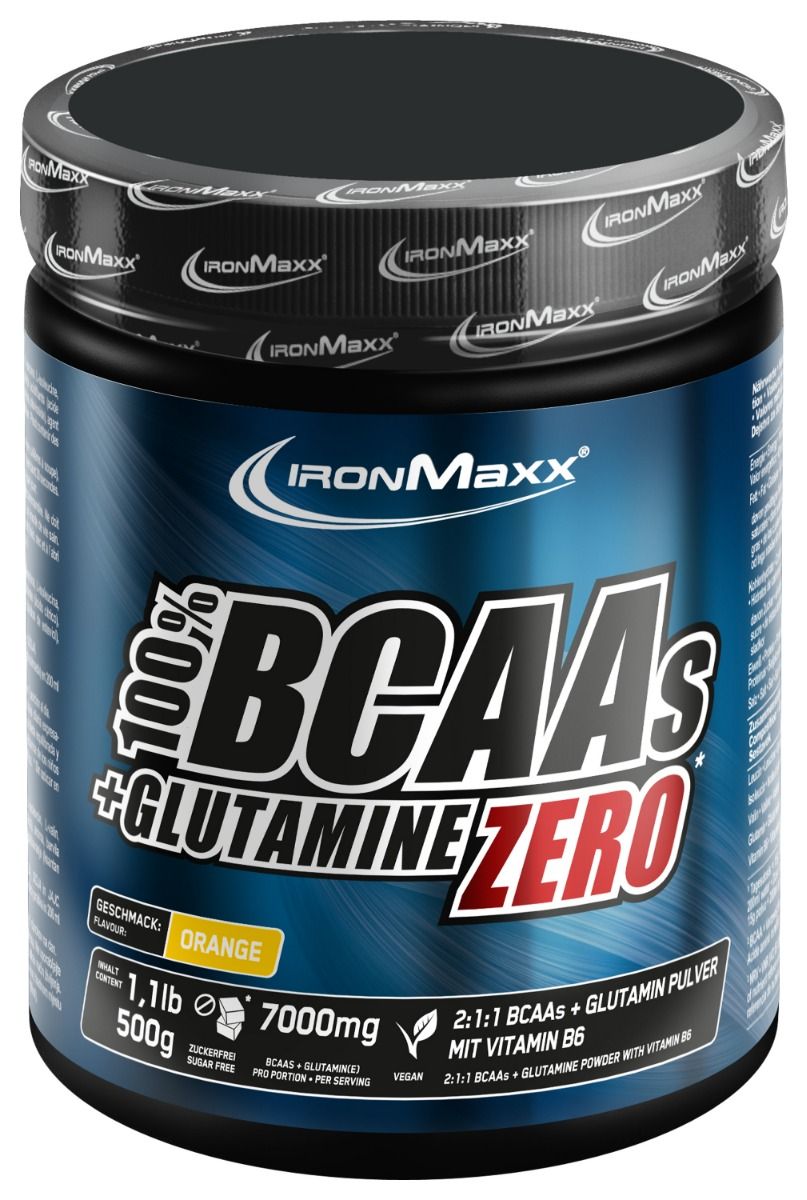 100% BCAAs + Glutamine Zero - Orange (500g)