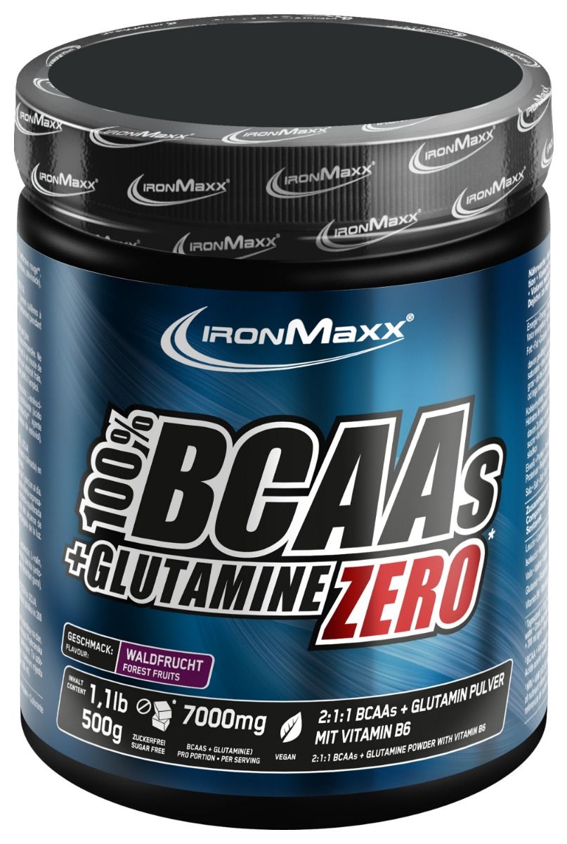 100% BCAAs + Glutamine Zero - Waldfrucht (500g)