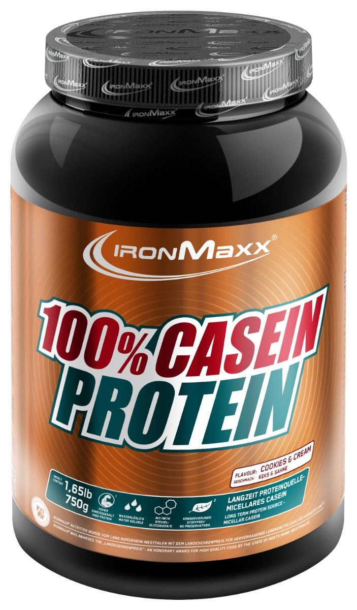 100% Casein Protein - Cookies and Cream 750g (MHD: 31.03.2025)