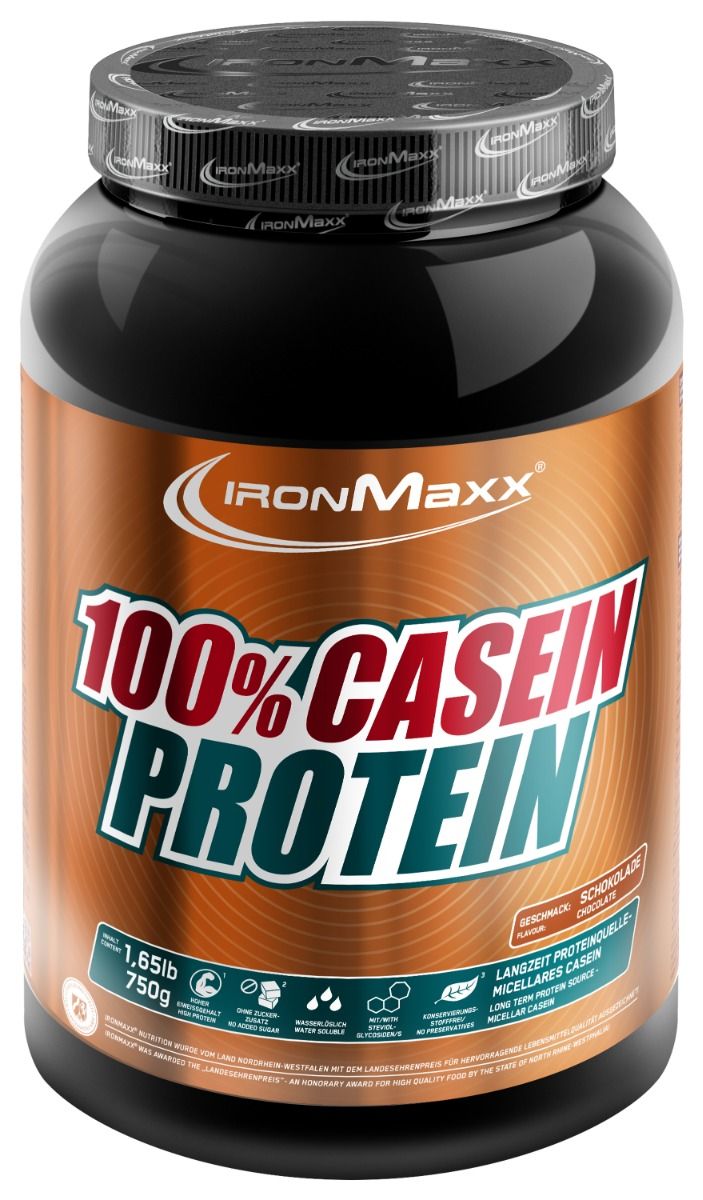 IronMaxx 100% Casein Protein Powder - Chocolate 750g Tub