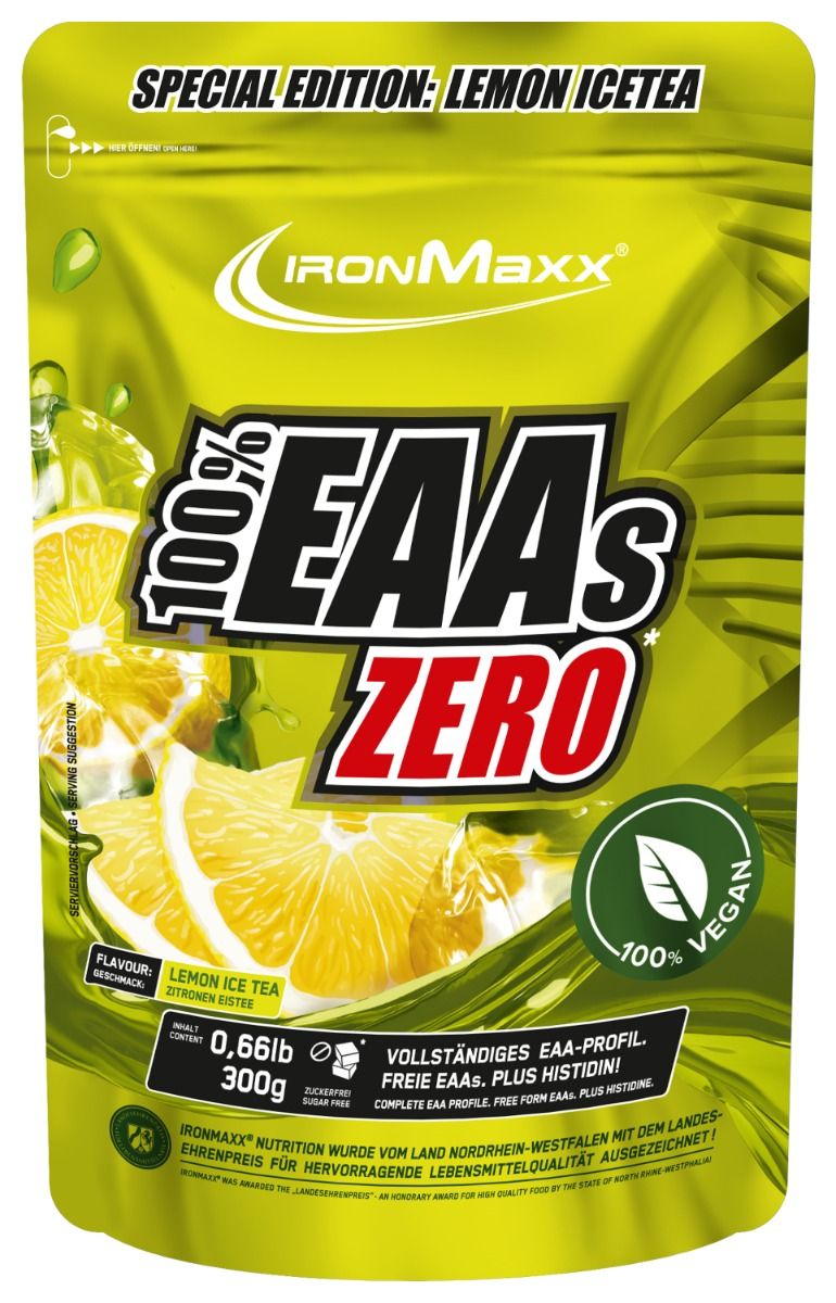 100% EAAs Zero (300g Beutel)-Lemon-Icetea