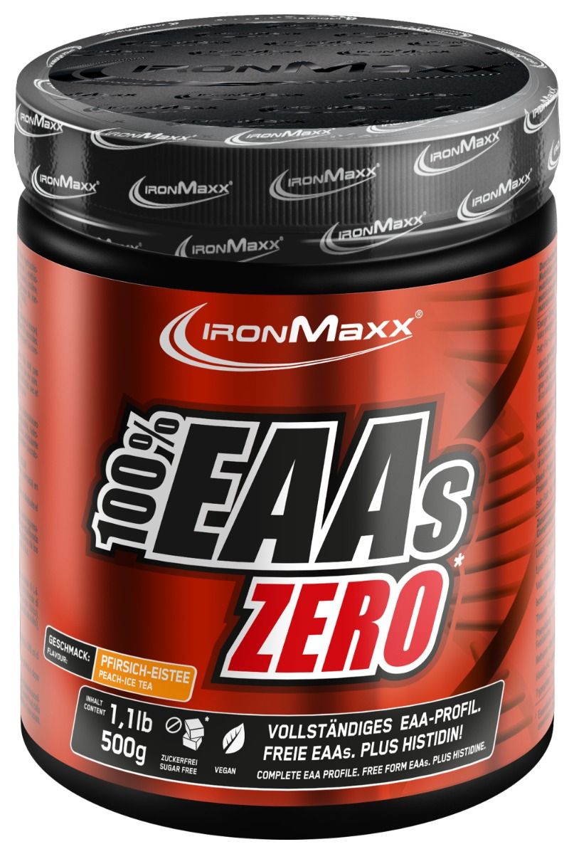 100% EAAs Zero (500g Dose) - Pfirsich-Eistee