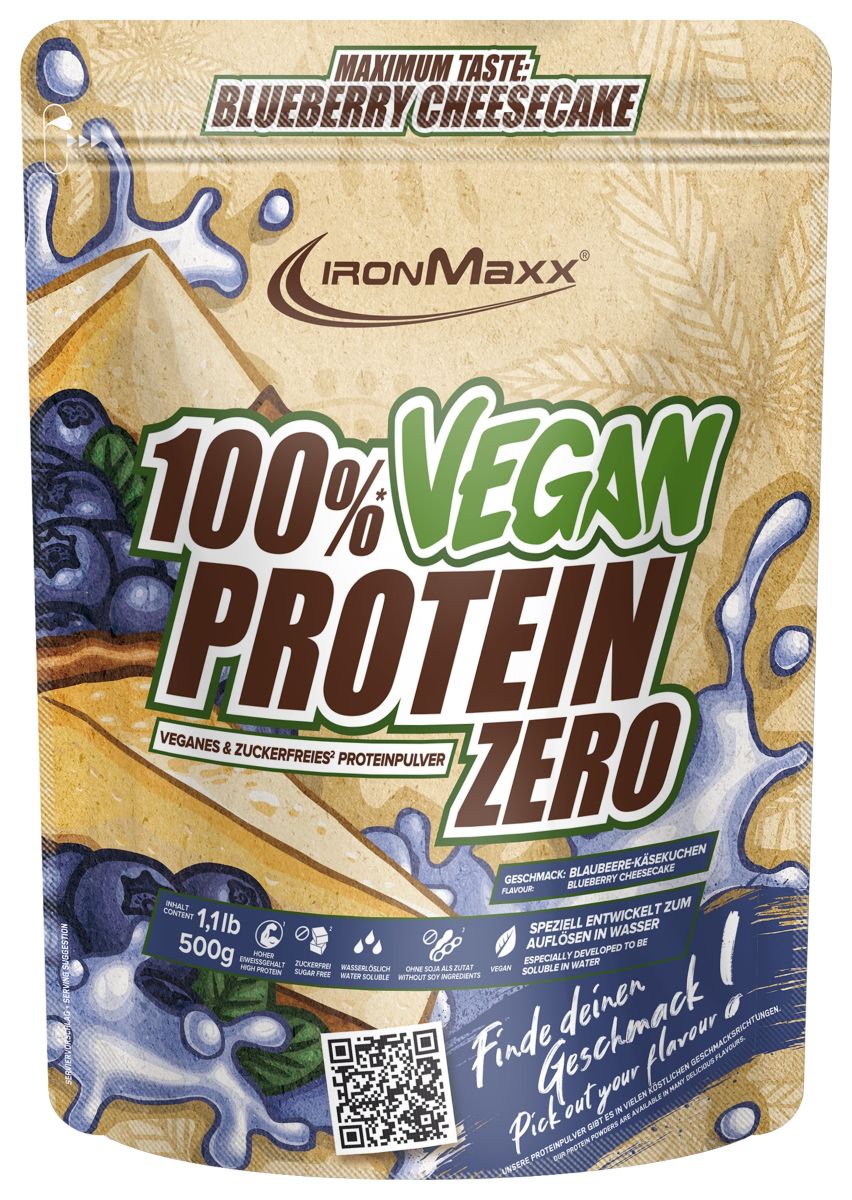 100% Vegan Protein Zero - Blueberry Cheesecake (500g)