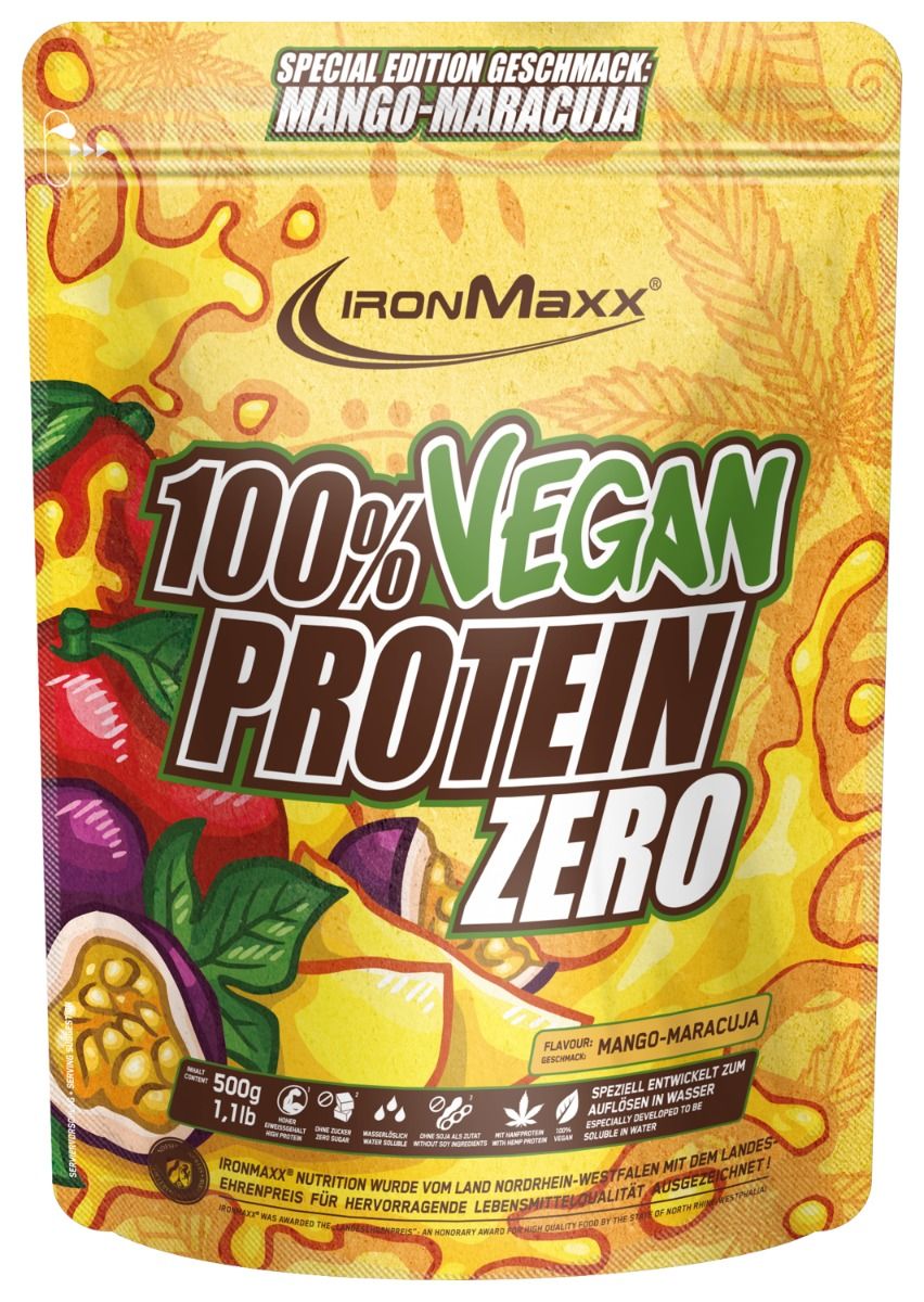 100% Vegan Protein Zero - Mango-Maracuja (500g)