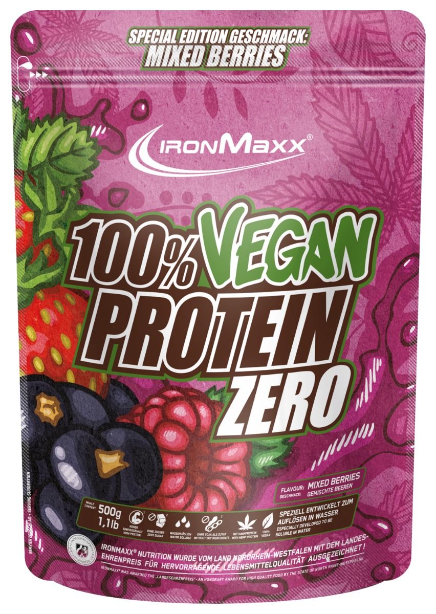 100% Vegan Protein Zero (500g) - Mixed Berries 