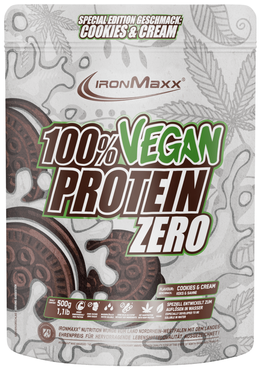 100% Vegan Protein Zero (500g) -  Cookies & Cream