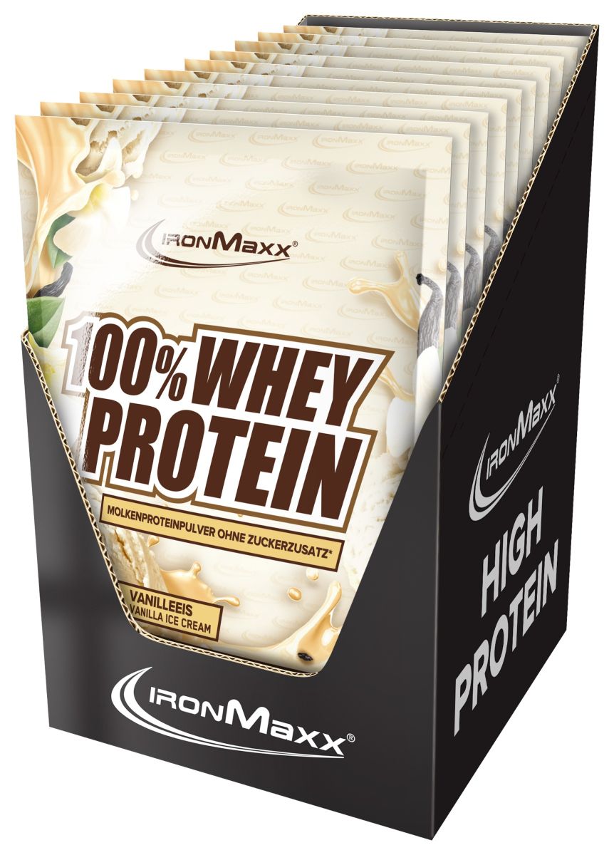 100% Whey Protein - 30g Sachet - Vanilla Ice Cream (im 10er Tray)
