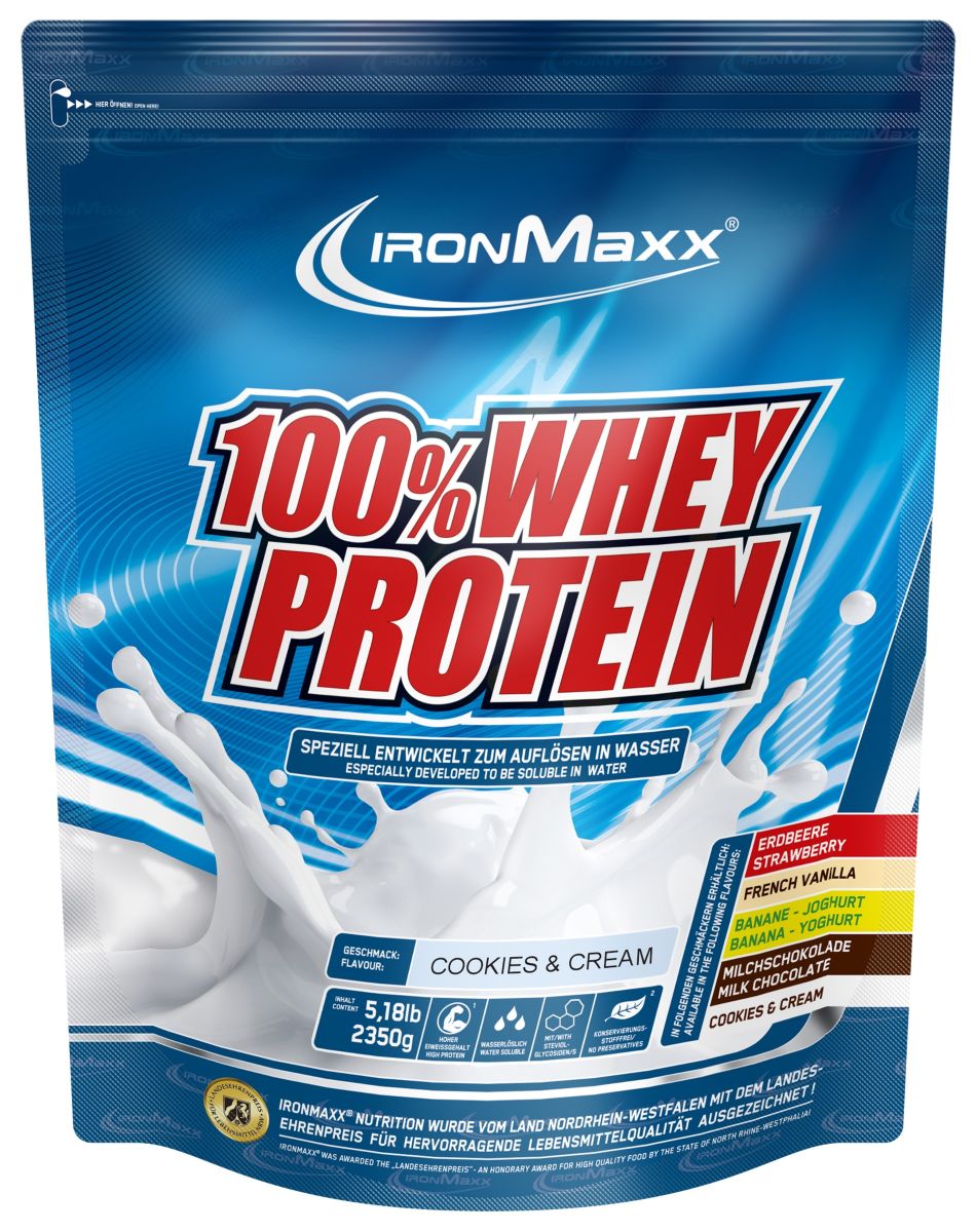 100% Whey Protein-Beutel-Cookies and Cream-2350g (MHD: 31.03.2025)