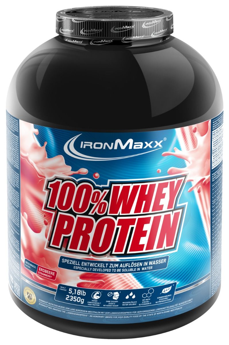 100% Whey Protein - 2350g  Dose - Erdbeere