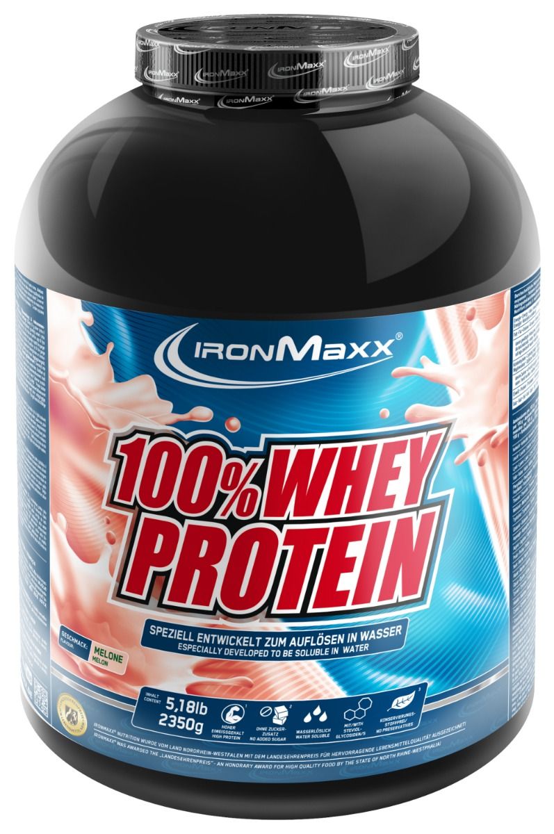 IronMaxx 100% Whey Protein - 2350g Tub - Melon