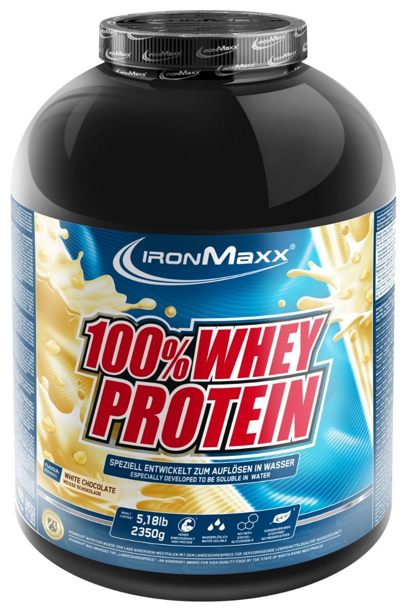 IronMaxx 100% Whey Protein - 2350g Tub - White Chocolate